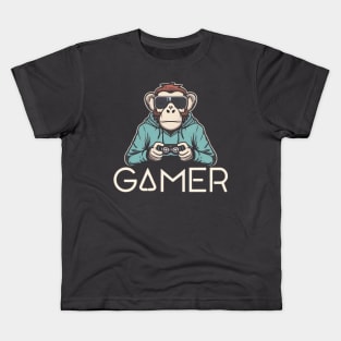 Gamer Monkey Kids T-Shirt